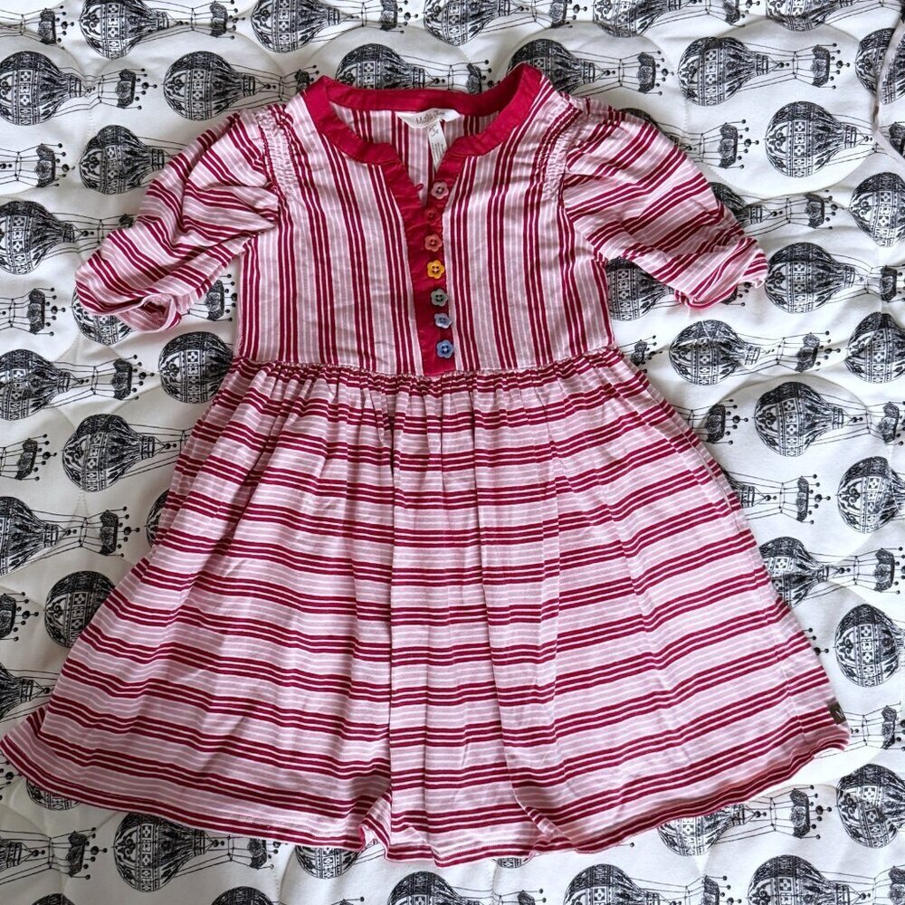 Matilda Jane Girl Bookworm Striped Knit Lap Dress 6 Years